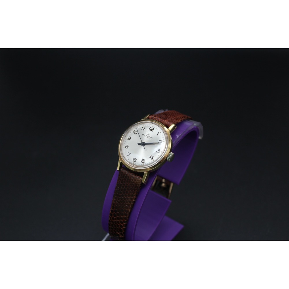 Vintage Bucherer Automatic Swiss Dress Watch Serviced w/ Genuine Lizard Strap